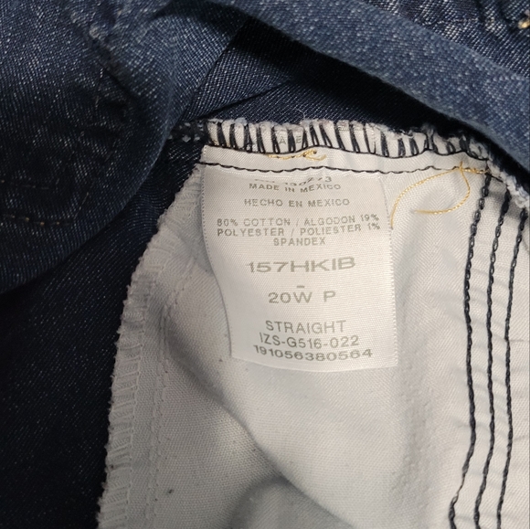 Riders by Lee  20W P  Women's Straight Leg  Denim  Blue Jeans Like New - Picture 3 of 9